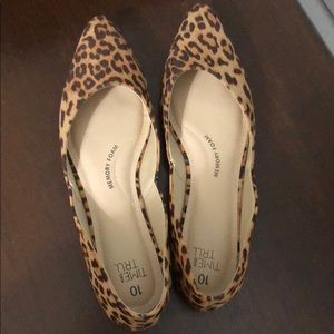 Cheetah print flats shoes